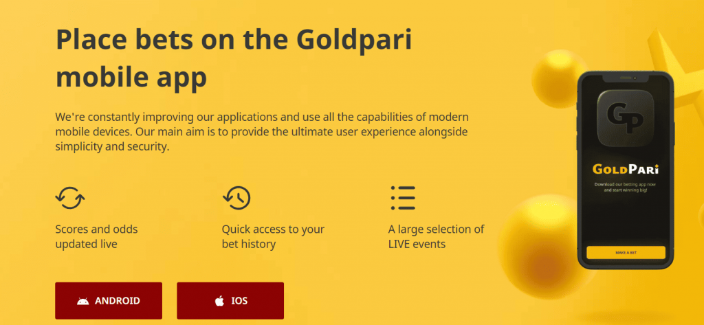 GoldPari mobile app 